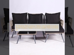 Tất cả thời tiết Patio ngoài trời ghế sofa Rattan Cửa hàng nội thất vườn