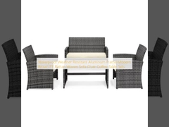 Chế độ nhôm chống thấm nước Kháng thời tiết Đồ ghế sofa vải rattan màu nâu PE