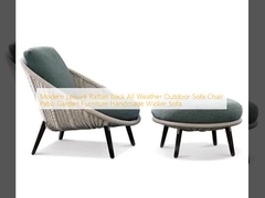 Modern Leisure Rattan back All Weather Outdoor Sofa Chair Patio Garden Furniture Bàn ghế sofa làm bằng tay