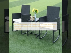 PE Rattan Woven 3 Set Ghế bàn bán nóng Best Design ghế đu Đồ nội thất ngoài trời Set chất lượng cao 300 Kg Capacity