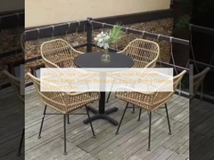 Phong cách Hoa Kỳ sân nhà xếp chồng Khách sạn khung nhôm Rattan Wicker Nhà hàng ban công Ăn vườn Ghế ngoài trời