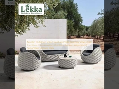 Nordic Outdoor Sofa sân khách biệt thự ban công Vine Chair kết hợp đồ nội thất vườn ngoài trời chống nước kem chống nắng ghế sofa giải trí
