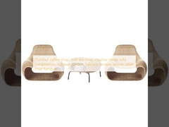 Cửa hàng cà phê ngoài trời, cửa hàng trà sữa, kết hợp ghế sofa rattan sáng tạo, khu vườn ngoài trời, ban công, sân thượng, đồ nội thất ghế rattan giải trí