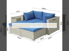 Đồ nội thất ngoài trời Wicker Rattan ghế sân vườn bàn vườn giải trí sofa Rattan