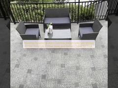 Chống thời tiết 4pcs Outdoor Rattan Sofa Set/ Wicker Garden Furniture Bàn cà phê và ghế Rattan cho hồ bơi