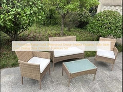 Ống sofa chống tia UV Rattan Thiết kế chống nước trong nhà ngoài ghế sofa bàn ghế ăn bàn Ottoman Thiết bị